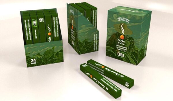 "The Flame of Cuba" Ecological Cedar Sticks To Light Cigars (The Green Series “Nature”)